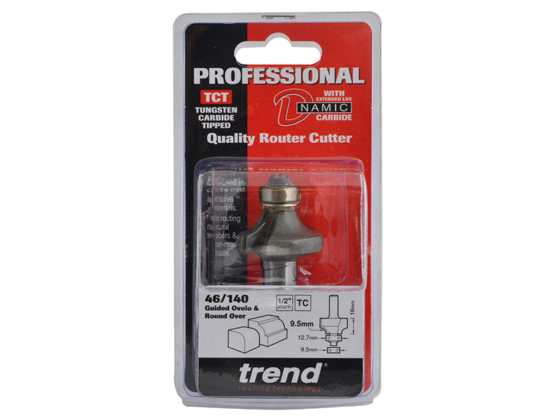 46/150 x 1/4 TCT Bearing Guided Ovolo & Round Over 12.7mm Radius