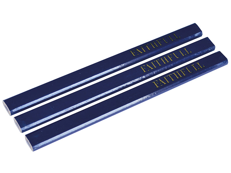 Carpenter's Pencils - Blue / Soft (Pack 3)                                      