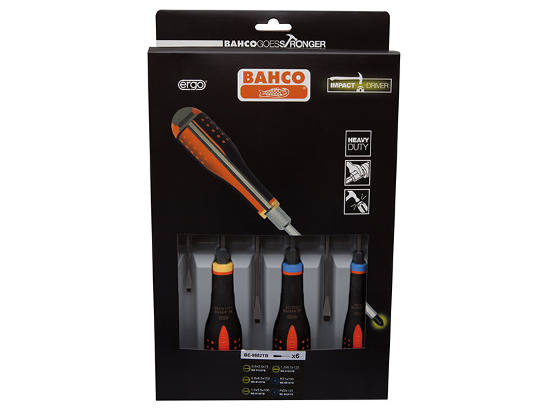 BE-9882SL ERGO™ Slim VDE Insulated Screwdriver Set, 5 Piece