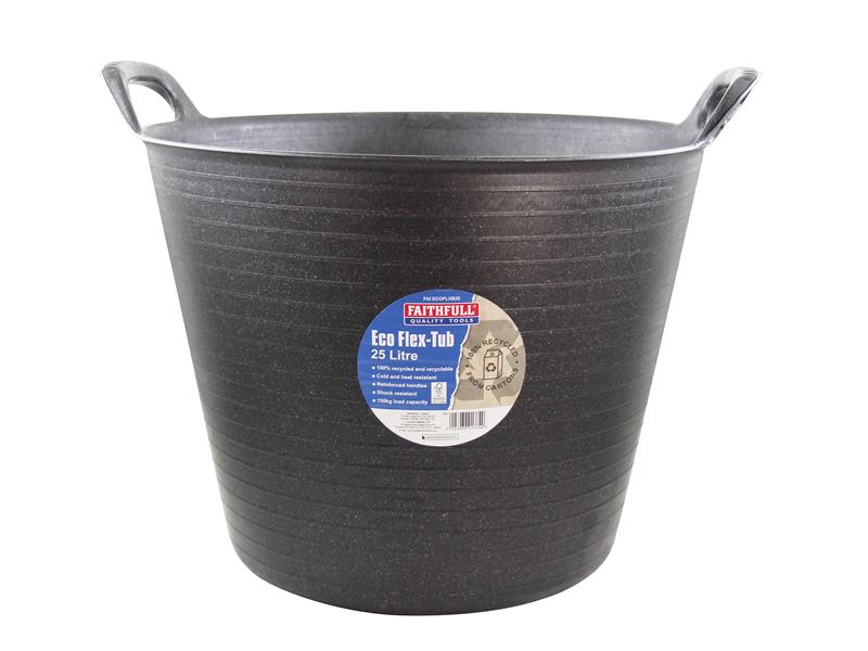 Eco Flex Tub 25 litre - Recycled Black                                          