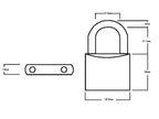 LN60 Lion Range Brass Padlock 60mm