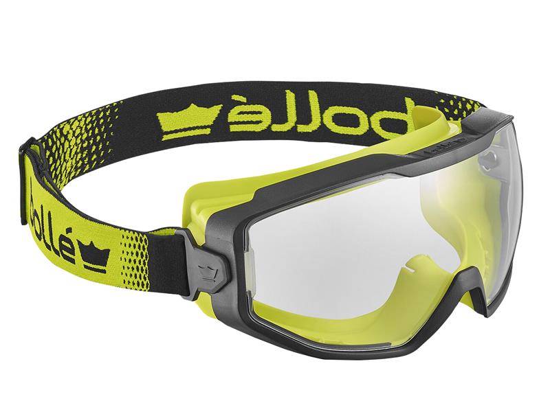 Spectrum Platinum Clear Vented Safety Googles, Black/Yellow                     