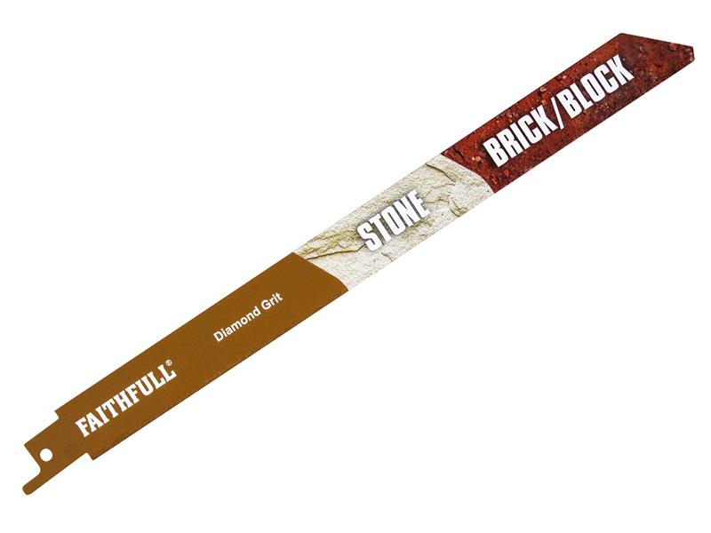 S1750RD Faithfull Diamond Grit Sabre Saw Blade 228mm                            