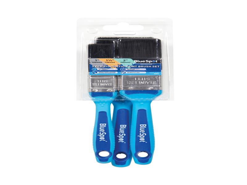 Soft Grip Synthetic Paint Brush Set, 3 Piece                                    
