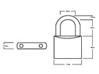 LN60 Lion Range Brass Padlock 60mm
