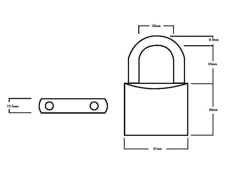LN60 Lion Range Brass Padlock 60mm
