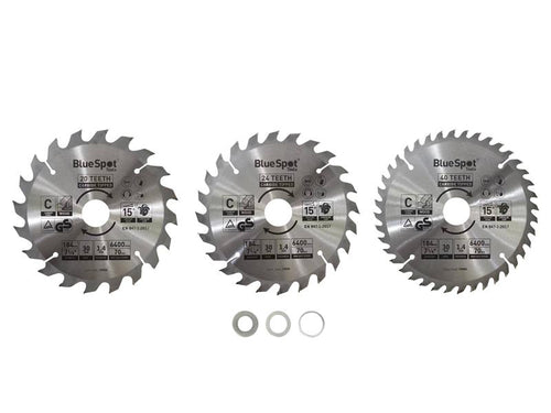 184mm Circular Saw Blade Set, 3 Piece                                           