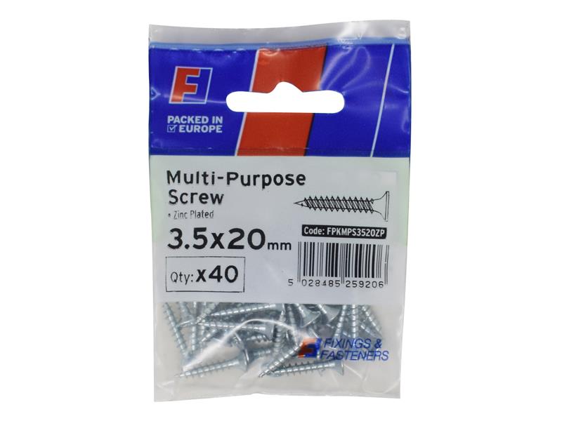 Multi-Purpose Pozi Screw CSK ST ZP 5.0 x 90mm ForgePack 10