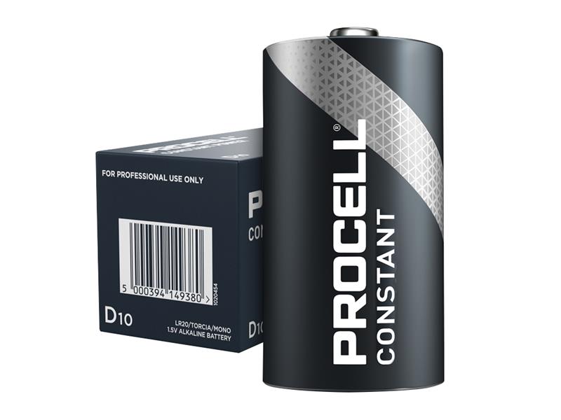 D Cell PROCELL® Alkaline Constant Power Industrial Batteries (Pack 10)