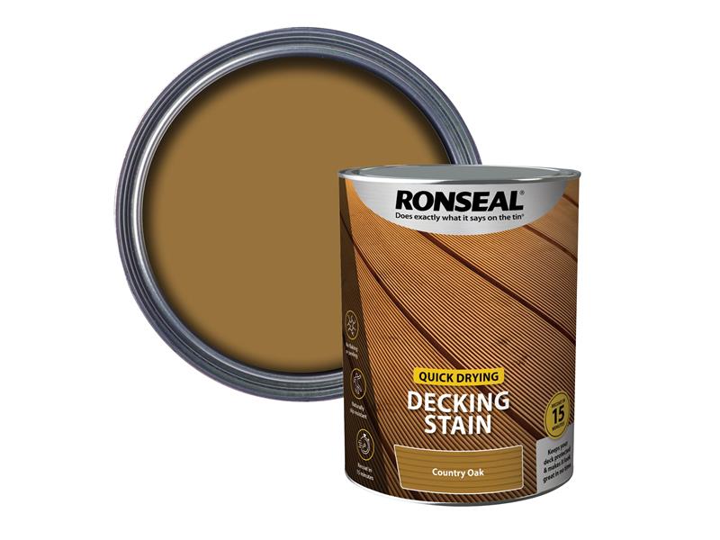 Quick Drying Decking Stain Rich Teak 5 litre