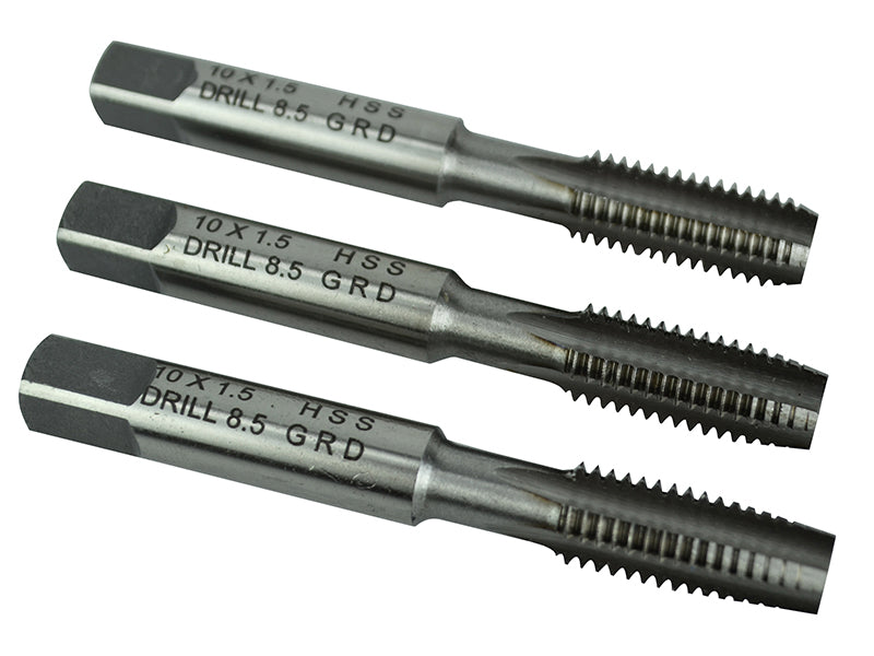 HSS Straight Flute Tap Set M8 x 1.25, 3 Piece