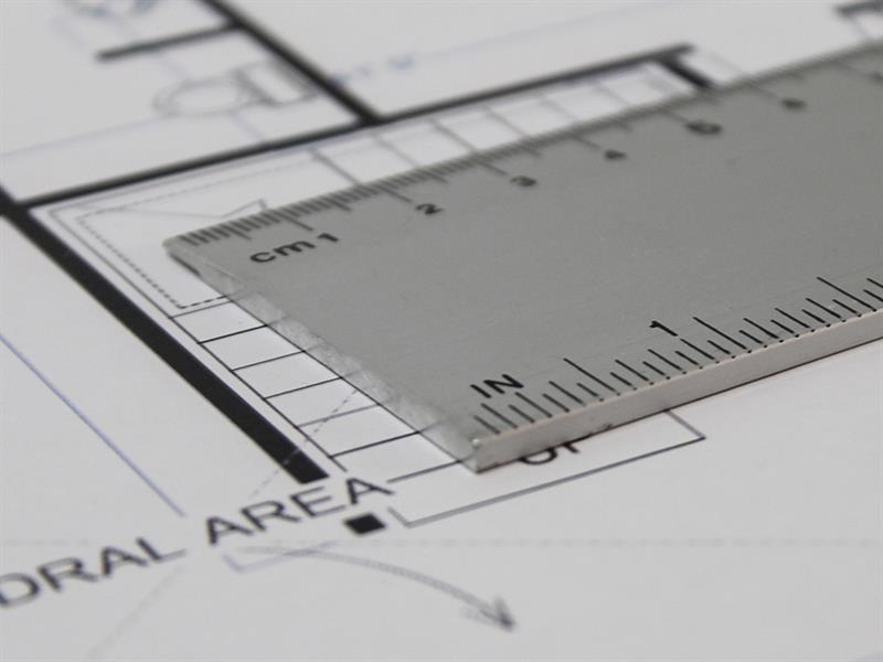 Aluminium Flat Rule 1m/39in                                                     