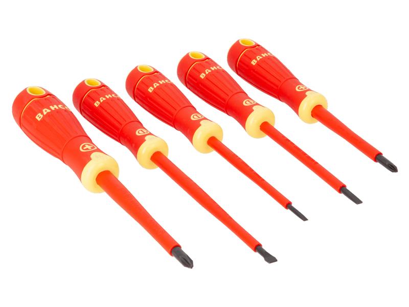 B220.005 BAHCOFIT Insulated Screwdriver Set, 5 Piece                            