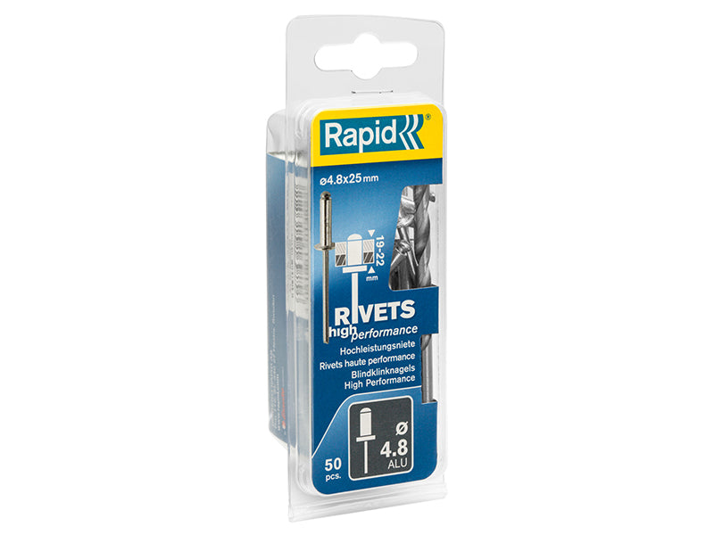 High Performance Rivets 4.8 x 25mm Blister of 50