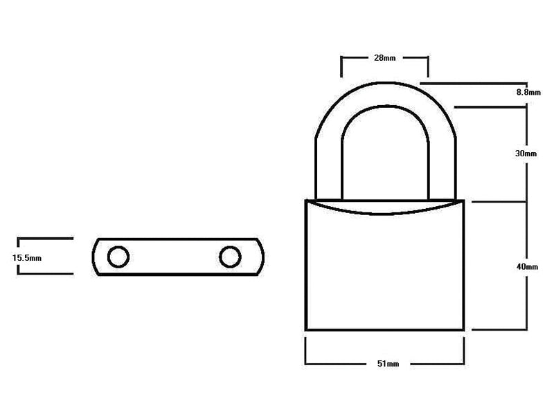 LN60 Lion Range Brass Padlock 60mm