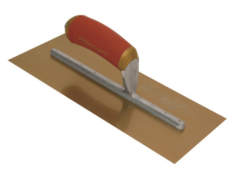 MPB7GSD Pre-Worn PermaShape® Finishing Gold S/S Trowel DuraSoft® 12 x 5in