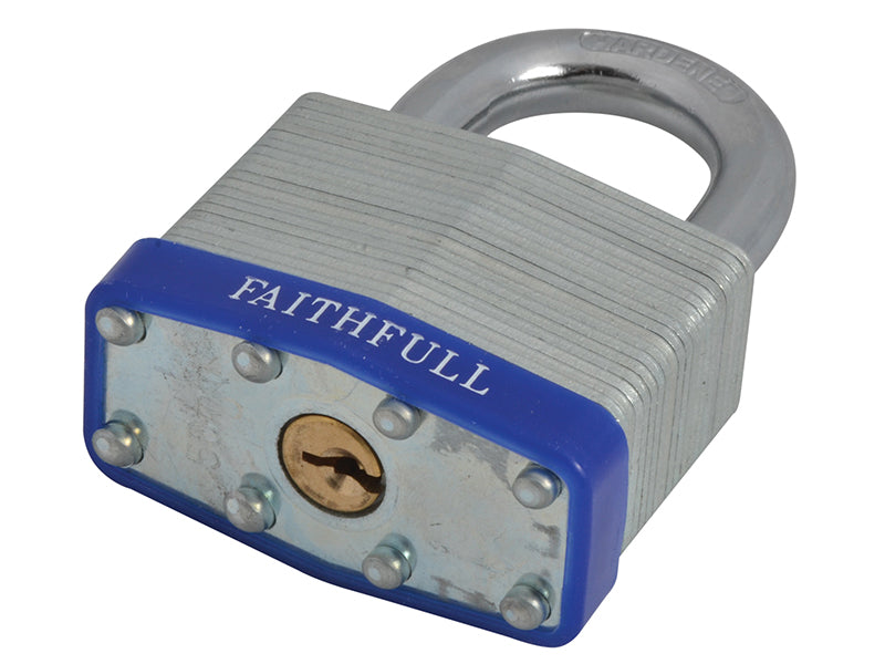 Laminated Steel Padlock 50mm 3 Keys                                             