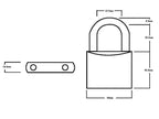 LN60 Lion Range Brass Padlock 60mm