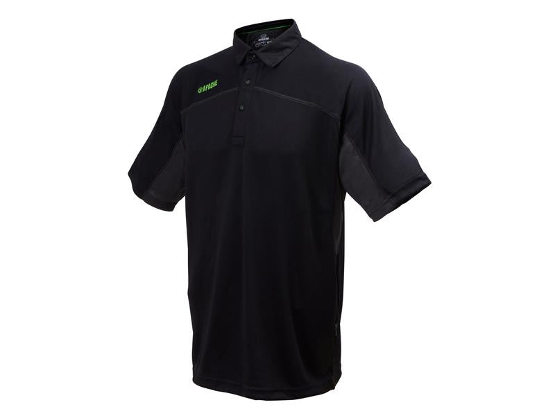 Langley Black Performance Polo Shirt - L (41/43in)                              