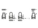 190/60 60mm Heavy-Duty Combination Padlock Closed Shackle (4-Digit) Carded      