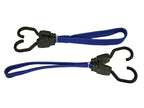 Flat Bungee Flat Cord 46cm (18in) Blue 2 Piece                                  