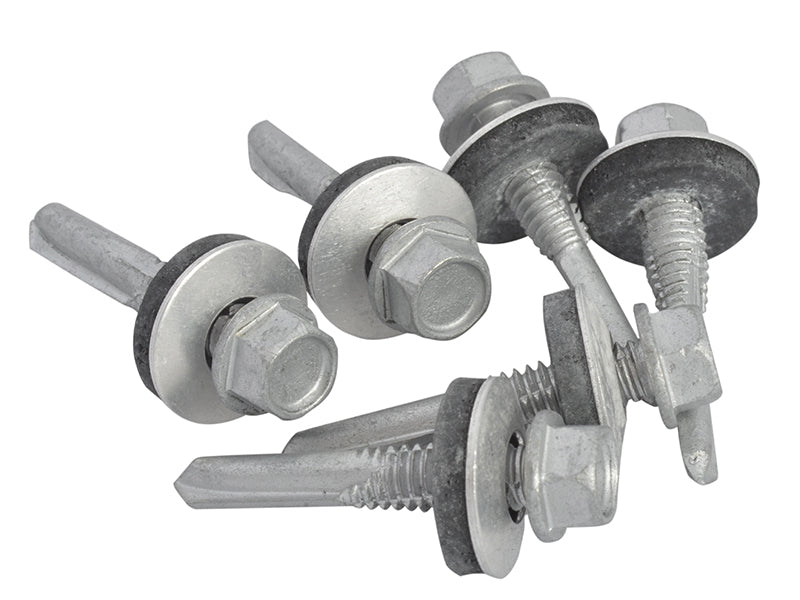TechFast Hex Roofing Screw Self-Drill Heavy Section 5.5 x 32mm Pack 100         