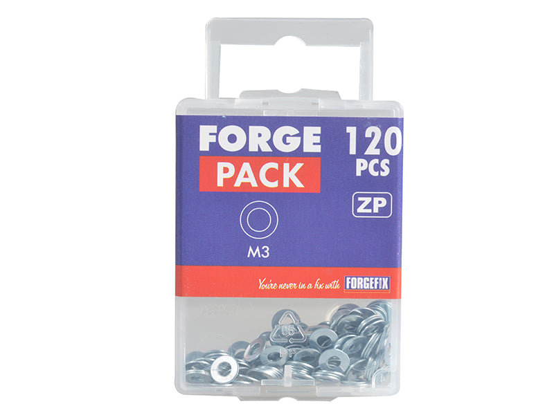 Flat Washers DIN125 ZP M3 ForgePack 120                                         