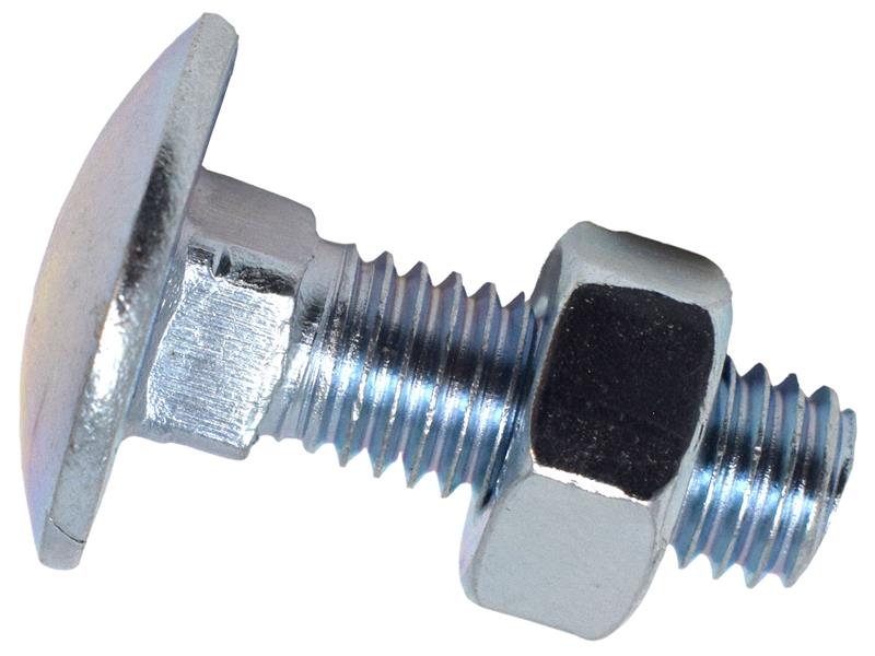 Cup Square Hex Bolt & Nut ZP M10 x 70mm Box 25