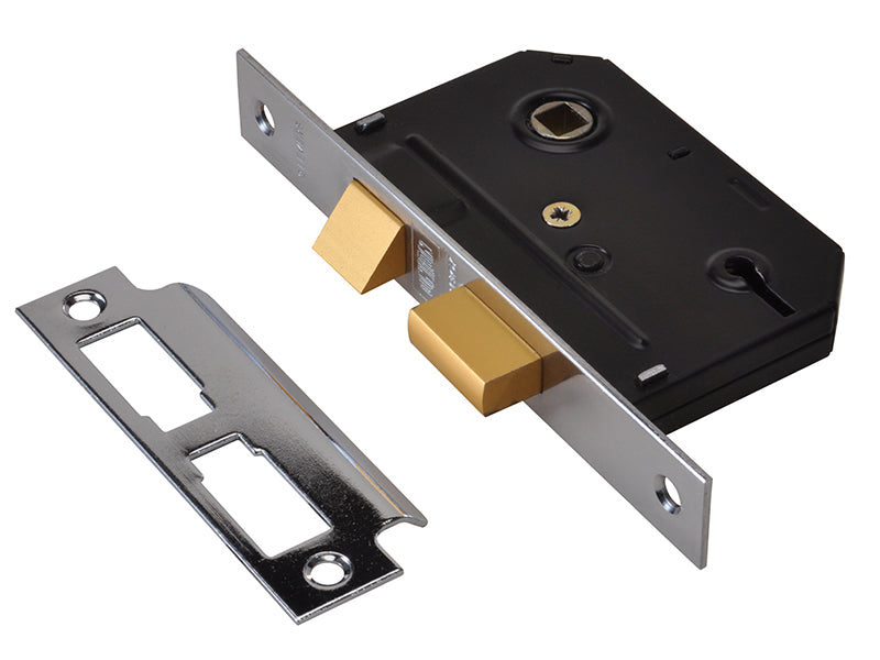 ES-SL Essentials 3 Lever Mortice Sashlock Polished Brass 79mm 3in Visi