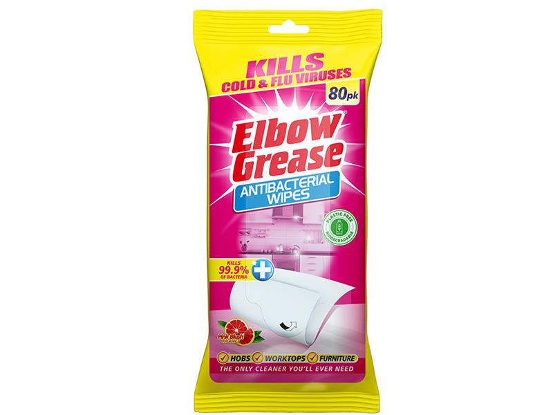 Anti-Bacterial Multi-Surface Wipes Pink Blush x 80 EG180