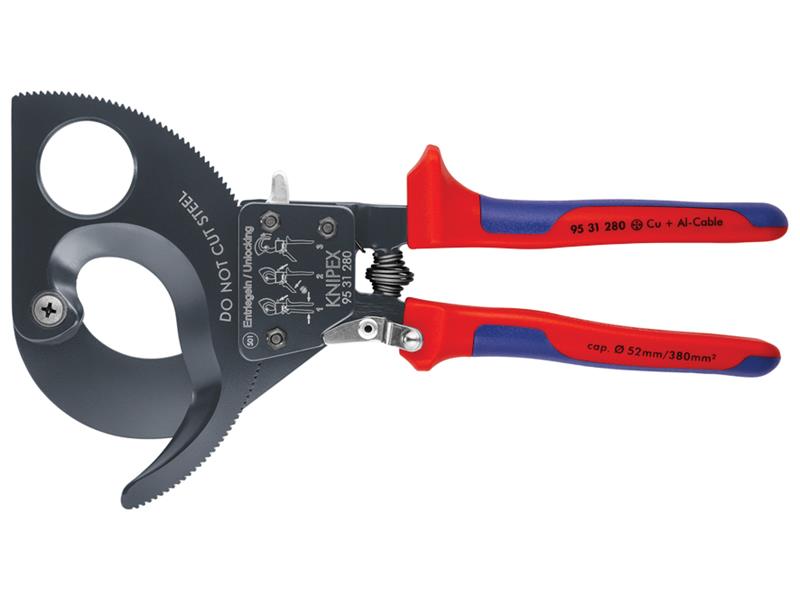 95 31 280 Ratchet Action Cable Shears Multi-Component Grip 280mm                