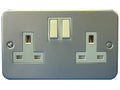 Metal-Clad Switched Socket 2 Gang 13A 4439NB