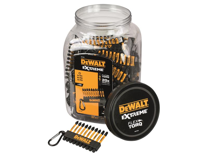 DT7276QZ Pozi Bit Keyring 10 Piece (Jar of 50)                                  