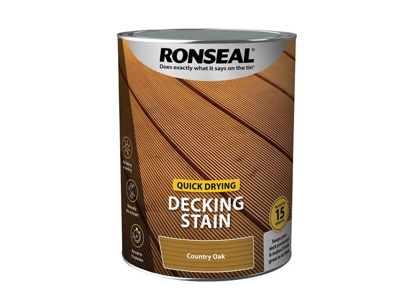 Quick Drying Decking Stain Rich Teak 5 litre