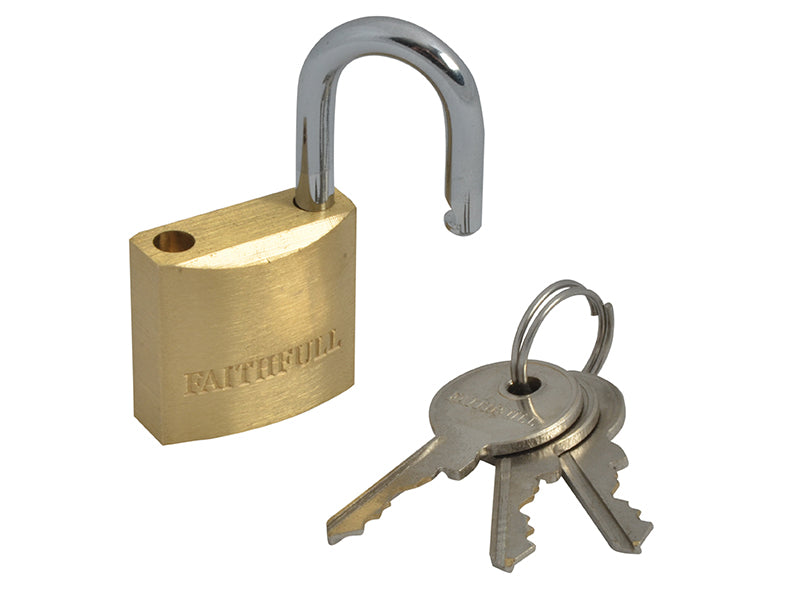 Brass Padlock 25mm 3 Keys                                                       