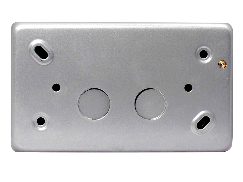 Metal Clad Switched Socket 2-Gang 13A