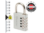 Aluminium 40mm 4-Digit Combination Padlock