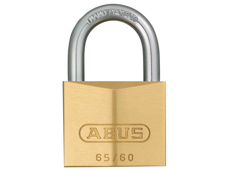 65/40mm Brass Padlock 63mm Long Shackle Keyed Alike 6405