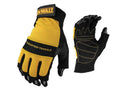 Fingerless Synthetic Padded Leather Palm Gloves - Large                         