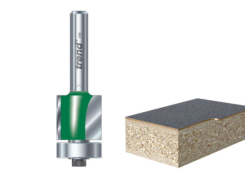 C116 x 1/4 TCT 90° Bearing Guided Trimmer Cutter 12.7 x 25.4mm