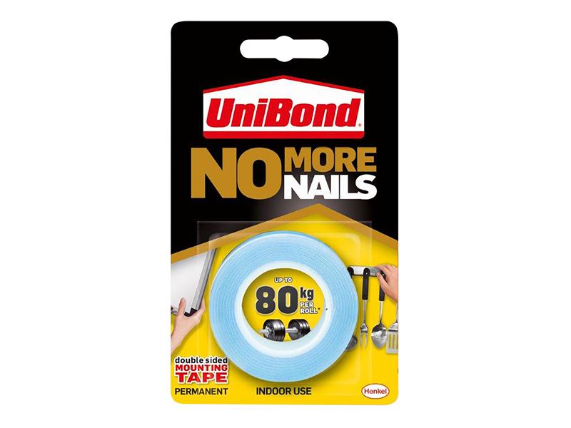 No More Nails Indoor Permanent Mounting Tape Roll 19mm x 1.5m