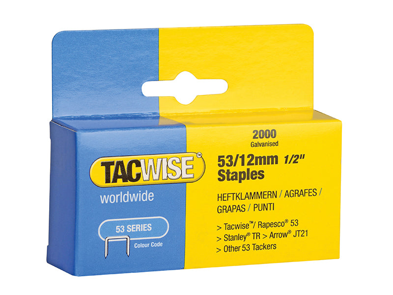 53 Light-Duty Staples 14mm (Type JT21  A) (Pack 2000)
