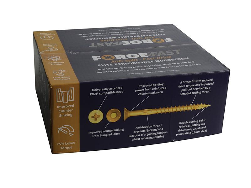 ForgeFast Pozi Compatible Wood Screw Forge Pack 1800 Piece                      