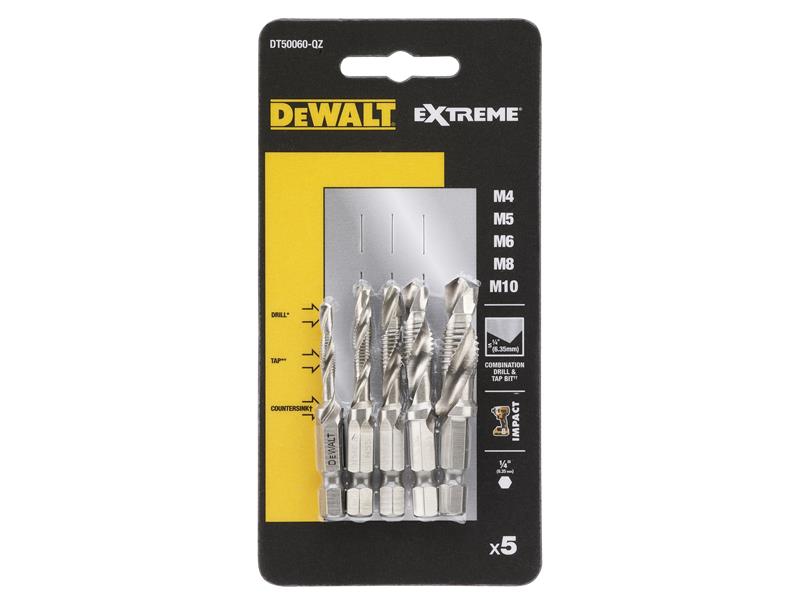 DT50060 Impact Ready Drill Tap Set, 5 Piece                                     