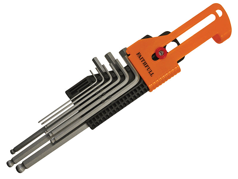 Metric Long Arm Ball End Hex Key Set, 9 Piece                                   