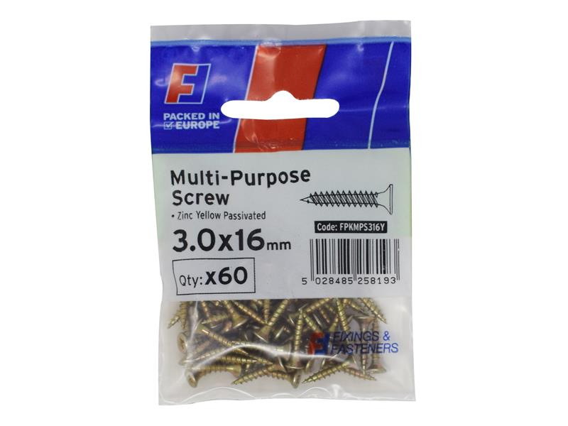 Multi-Purpose Pozi Screw CSK ST ZYP 5.0 x 90mm ForgePack 10