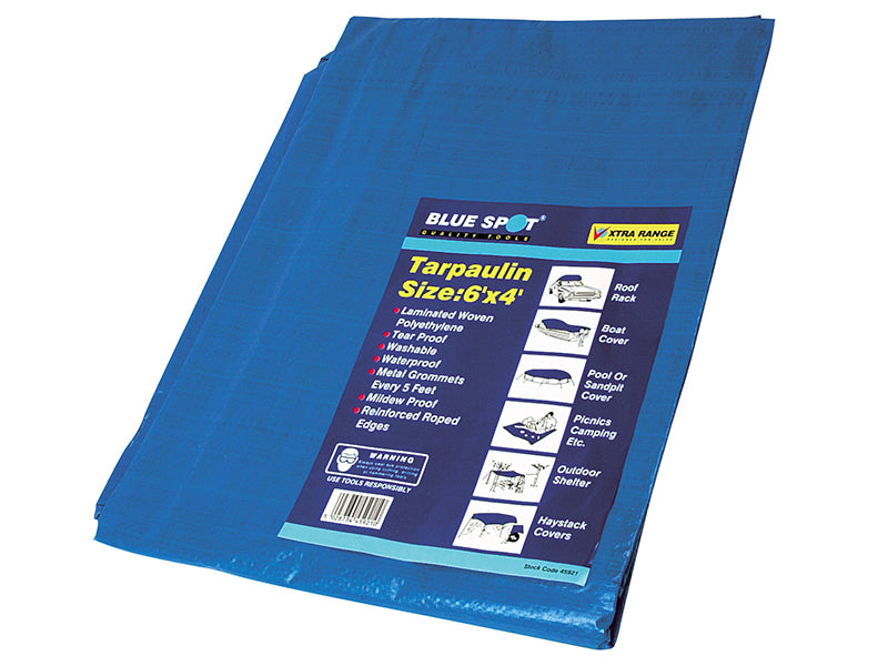 Blue Tarpaulin 1.8 x 1.2m  (6 x 4ft)                                            