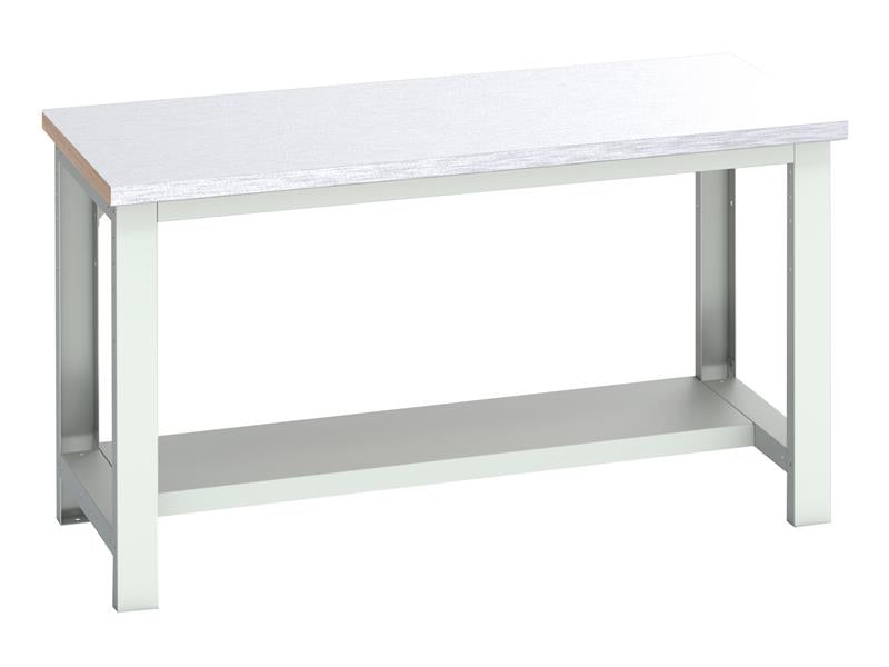 Cubio Bench with Half Shelf, ESD Laminate Clad Top 2000 x 750mm