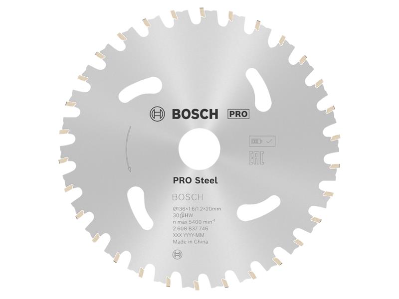 PRO Steel Cordless Circular Saw Blade 136 x 20mm x 30T                          