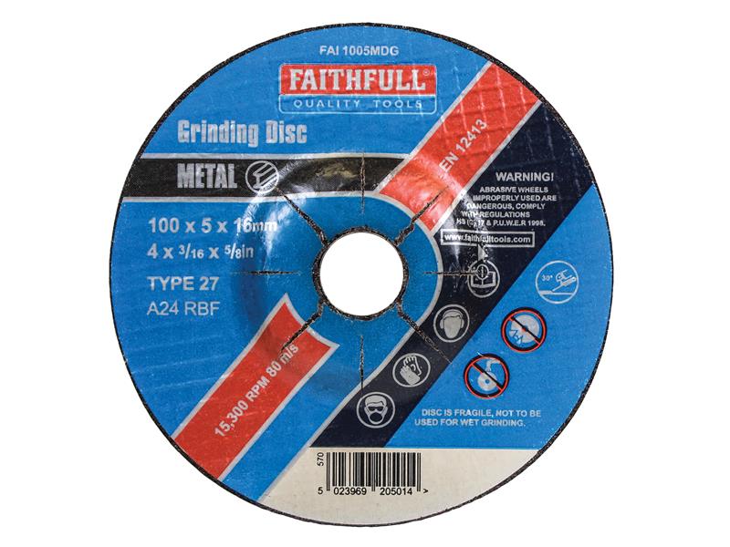 Depressed Centre Metal Grinding Disc 230 x 6.4 x 22.23mm